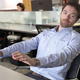 Illustration for article titled Man On Rolling Swivel Chair Pushes Away From Desk Like Blue Angel Breaking Formation